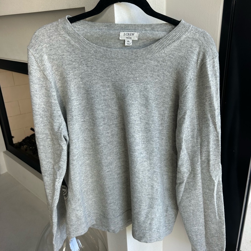 J. Crew Gray Crew Neck Sweater